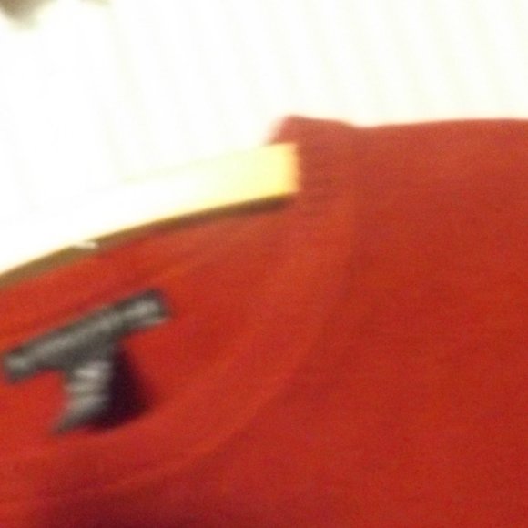 MENS, MEDIUM, RED LONG SLEEVE PULLOVER SWEATER, WOOL - Picture 4 of 4